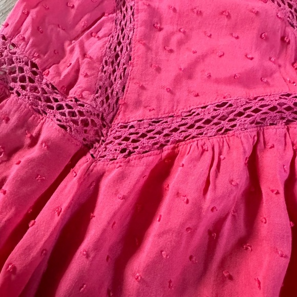 Free People Everyday Girl Swiss Dot Embroidered Button Down Shirt Size Medium - Picture 4 of 6